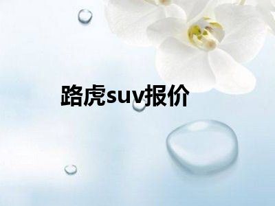 路虎suv报价
