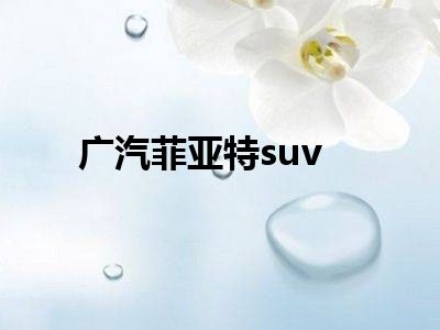 广汽菲亚特suv