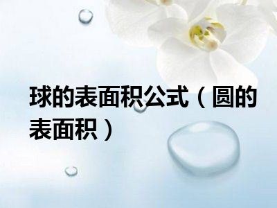 球的表面积公式（圆的表面积）