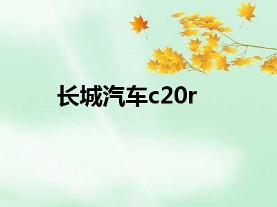 长城汽车c20r