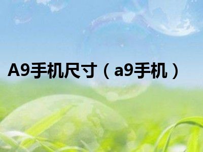 A9手机尺寸（a9手机）