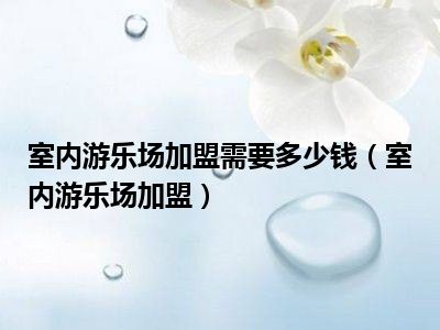 室内游乐场加盟需要多少钱（室内游乐场加盟）