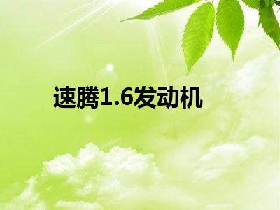 速腾1.6发动机