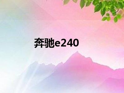 奔驰e240