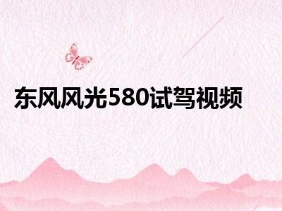 东风风光580试驾视频