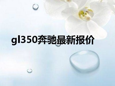 gl350奔驰最新报价