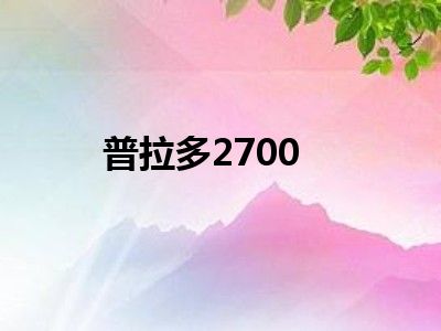 普拉多2700
