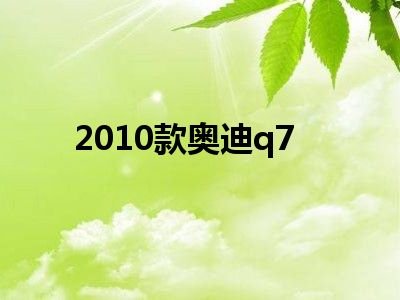2010款奥迪q7