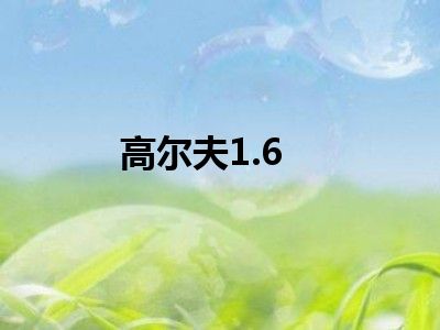 高尔夫1.6