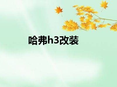 哈弗h3改装