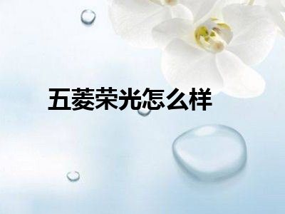 五菱荣光怎么样
