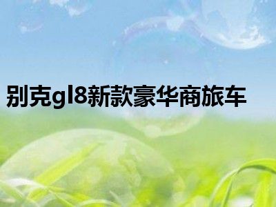 别克gl8新款豪华商旅车
