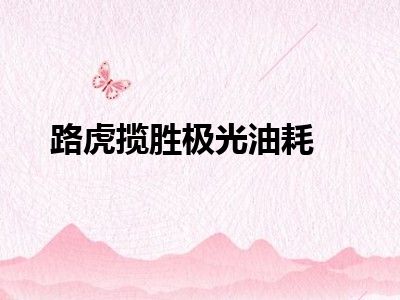 路虎揽胜极光油耗