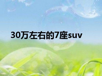30万左右的7座suv