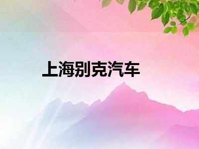 上海别克汽车