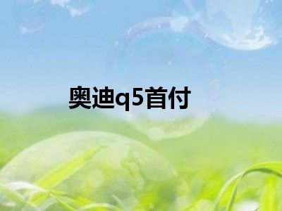奥迪q5首付