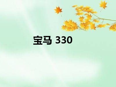宝马 330