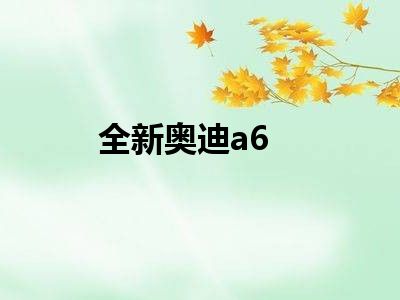 全新奥迪a6