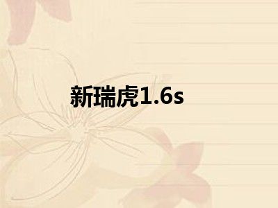 新瑞虎1.6s