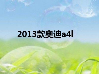 2013款奥迪a4l