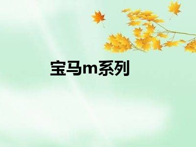 宝马m系列