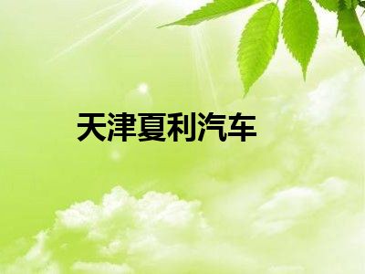 天津夏利汽车