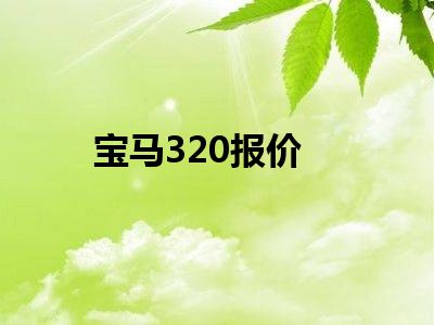 宝马320报价