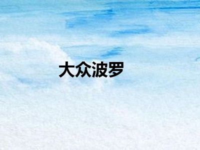 大众波罗