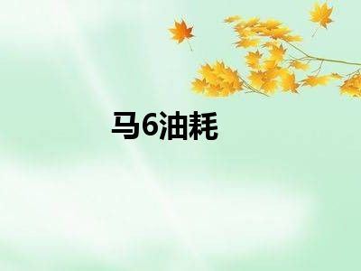 马6油耗