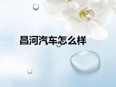 昌河汽车怎么样