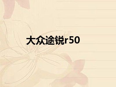 大众途锐r50
