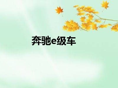 奔驰e级车