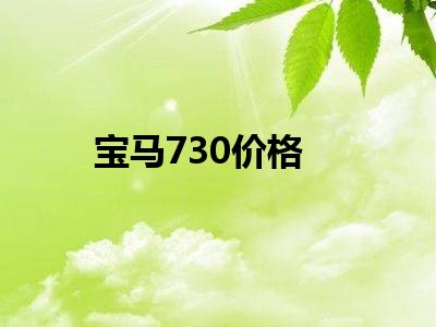 宝马730价格