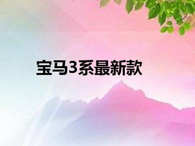 宝马3系最新款