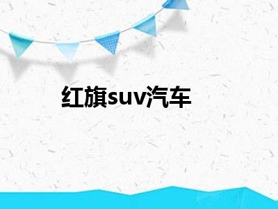 红旗suv汽车