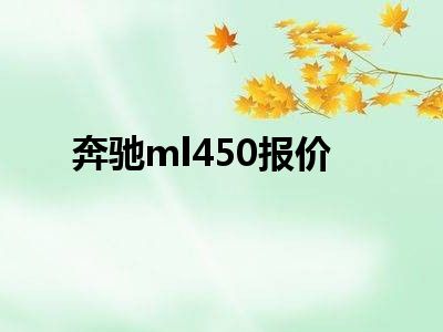 奔驰ml450报价