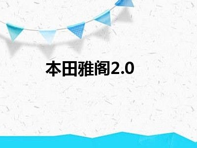 本田雅阁2.0