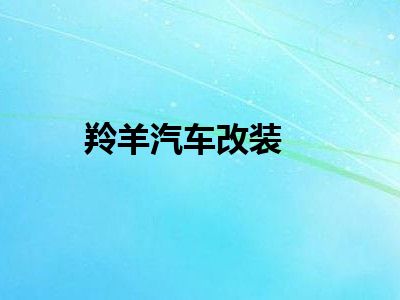 羚羊汽车改装