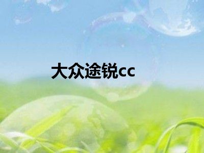 大众途锐cc