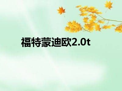 福特蒙迪欧2.0t