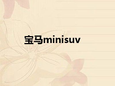 宝马minisuv