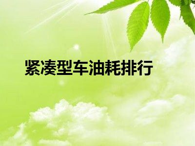 紧凑型车油耗排行