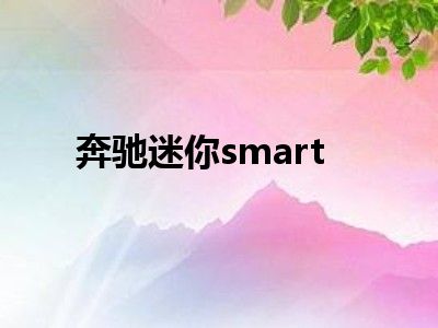 奔驰迷你smart