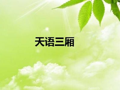 天语三厢