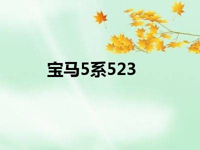 宝马5系523