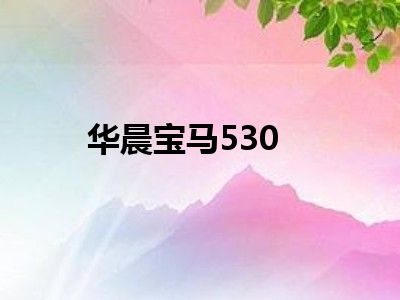 华晨宝马530