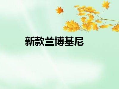 新款兰博基尼