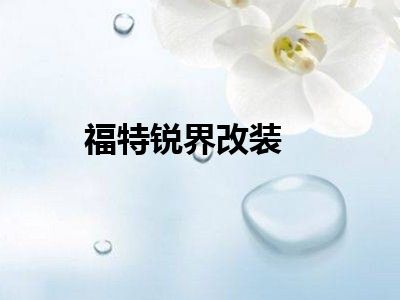 福特锐界改装
