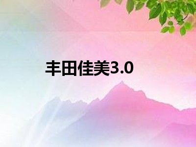 丰田佳美3.0