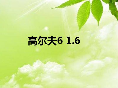 高尔夫6 1.6